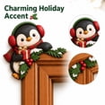 thumbnail image 5 of Penguin Door Corner Hanging Decoration Christmas Resin Figurine for Door Frame Wall Display, 5 of 6