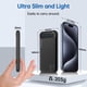 thumbnail image 2 of Power Bank Portátil de 10000mAh Cargador Delgado con 2 Salidas USB 2.4A y USB C Entrada/Salida Compatible con Huawei iPhone 16 15 14 13 12 iPad Samsung Galaxy S20 Tablet Android (Negro + Blanco), 2 of 7