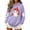 Purple, variant on Sweatshirts for Women Halloween Printed Long Sleeve Hooded Sweatshirt