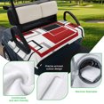 thumbnail image 5 of Golf Cart Seat Covers for 2 Seater,Red Black Geometric Microfiber Cart Seat Towel Blanket,Contemporary Gray Abstract Stripes Absorbent Breathable NonSlip Bench Seats Protector for Golf Course 51"x31", 5 of 9