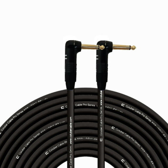 Coluber Cable Right Angle 1/4" TS to Right Angle 1/4" TS Pro Audio Connector
