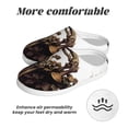 thumbnail image 6 of Daiia Skeleton Dance with Mushrooms Print Women’s Fuzzy Slippers Memory Foam Lightweight House Shoes Cozy Loafer Flannel House Shoes-39/40, 6 of 7