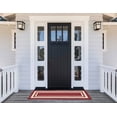 thumbnail image 2 of Garland Rug Borderline Polypropylene Burgundy/Tan Indoor/Outdoor Runner Rug, 2' x 5', 2 of 7