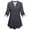 Black, variant on Women's New Zipper Front Casual Shirt