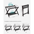 thumbnail image 5 of SONGMICS Estante de Equipaje de Bambú para Habitación de Invitados, Soporte Plegable para Maletas con Estante de Tela, para Hotel, Dormitorio, Carga de 60 kg, Marrón Castaño, 5 of 5