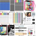 thumbnail image 2 of czcpp-106 PCS Art Supplies Sketching Kit, Pro Drawing Pencils with 3-Color Sketchbook, Coloring Book, Colored Graphite Charcoal Watercolor & Metallic Pencils, Drawing Supplies Gifts for Artists Adult, 2 of 4