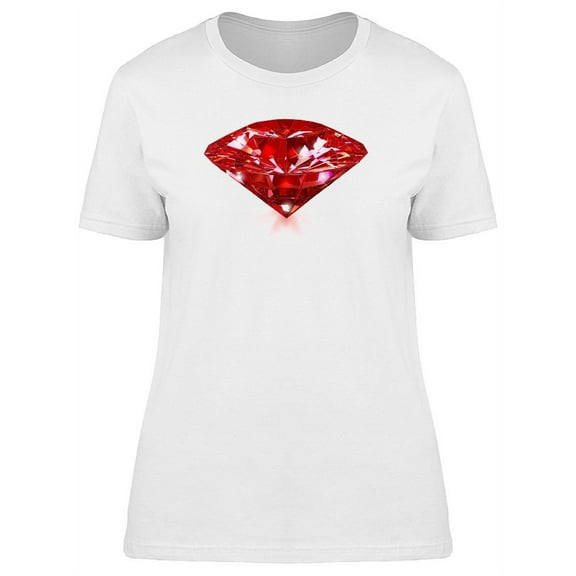 Red Ruby Diamond T-Shirt Women -Image by Shutterstock, Female Large