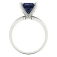 thumbnail image 4 of 2.5 ct Princess Cut Simulated Blue Sapphire Solitaire 14K White Gold Womens Engagement Ring, 4 of 5