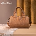 thumbnail image 6 of Montana West Mini Barrel Crossbody Bag Western Tooled Design with Buckle, Light Brown, 6 of 6
