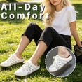 thumbnail image 6 of Knivor Women Lace Up Mesh Mule Sneakers Latex Memory Foam Insole Breathable Backless Lightweight Non Slip Summer Daily Casual Shoes, 6 of 9