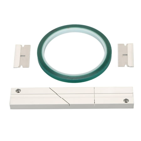 

1/4 10 Inch Tape Splicing Set Professional Tape Splicing Block with Leader Tape and 2 Cutting Blades for Revoxsonido 1/4 10 Inch Open Reel Tape Media Green