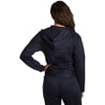 thumbnail image 2 of Sweet Vibes Women Zip-Up Fleece Hoodies Navy Female Size M, 2 of 4
