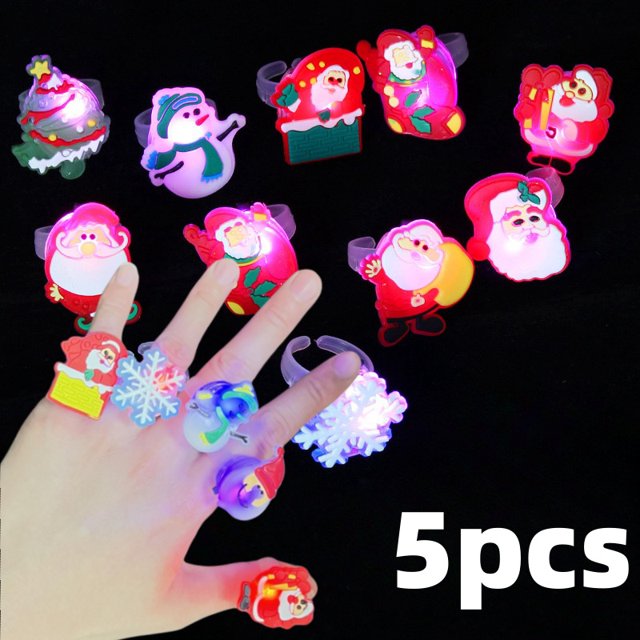 Anillo luminoso LED navideño 2024, creativo esqueleto fantasma que brilla en la oscuridad, anillo de dedo, luces de juguete, joyería de Halloween, regalos de fiesta
