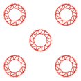 thumbnail image 1 of Youkk Alloy Crank set - Durable Precise Fit Smooth Operation - Guaranteed Compatibility Bicycles Crank 50T red 5Set, 1 of 6