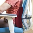 thumbnail image 5 of Almohada de apoyo lumbar DMI para silla, con funda extraíble y lavable, para aliviar el dolor lumbar y mejorar la postura, 35,5 x 33,2 x 12,7 cm, espuma contorneada, premium, color burdeos, 5 of 5