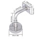 thumbnail image 2 of Soportes de pasamanos de uso generalizado, diseño simple, acero inoxidable para escaleras exteriores y pasillos interiores (4 piezas), 2 of 5