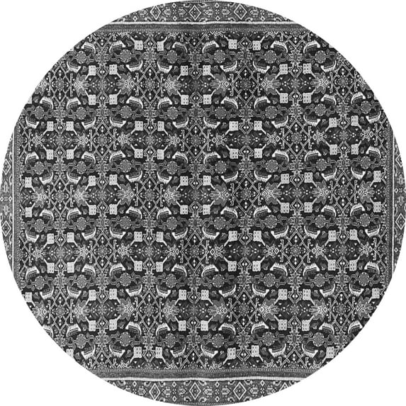 Ahgly Company Indoor Round Persian Gray Traditional Area Rugs, 5' Round