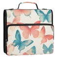 thumbnail image 5 of FORMRS Zipper Binder with Shoulder Strap 2-inch Ring 500 Sheet Capacity File Bag, Watercolor Butterflies, 5 of 5