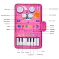thumbnail image 2 of Matriz musical Tapete musical Teclado de piano y tapete de tambor con 2 palos Tapete de juego musical Volumen ajustable Juguetes de aprendizaje para bebés Juguetes para niños pequeños Regalos de cumpl, 2 of 8