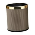 thumbnail image 3 of Garbage Can Portable Lightweight Trash Can for Bathroom Study Room Farmhouse Brown, 3 of 8