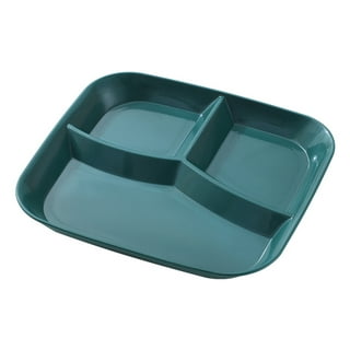 Mairbeon Plastic Serving Fast Food Trays Food-grade Cafeteria Food Trays  Rectangular Lunch Serving Trays,M,Light Blue