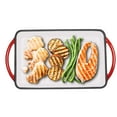 CastIron Rectangular Grill Pan With Dual Handles, NonStick Surface