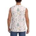 thumbnail image 4 of Kdxio Rabbit Forest for Men's Muscle T-shirt,Sleeveless for Workout Running Athletic Gym Lounge Casual, 4 of 7
