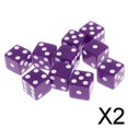 thumbnail image 1 of Paquete de 2 a 4 juegos de dados D6 de 10 piezas para juegos de rol de mazmorras y dragones 2 piezas, 1 of 10