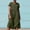 Army Green, variant on ZZwxWA Womens Cotton Linen Short Sleeve Crew Neck Flowy Midi Dress Summer Loose Fit Casual A Line Button Down Beach Dresses