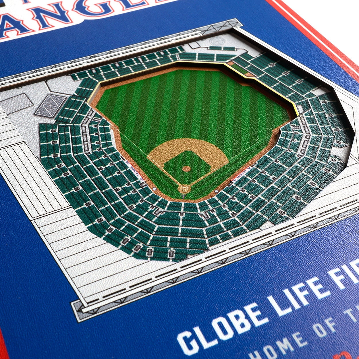 Texas Rangers 8'' x 32'' 3D StadiumView Banner