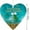 Blue D, variant on Handmade Heart-Shaped Sea Glass Friendship Ornament, 8cm Recycled Glass Decor for Home, Office, or Gift, Eternal Friendship Keepsake and Sustainable Decoration
