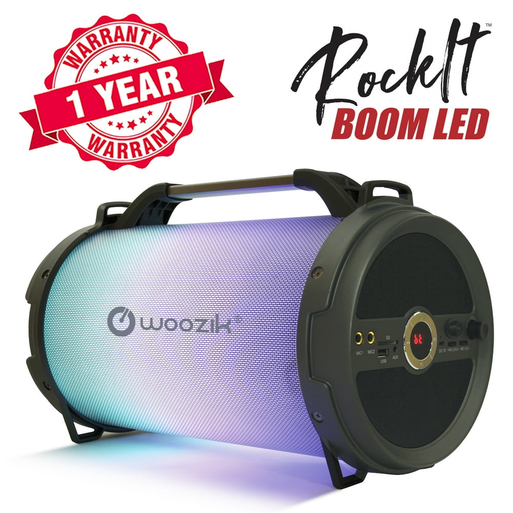 Woozik Rockit Boom LED Wireless Speaker, Wireless Indoor Outdoor