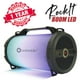 Woozik Rockit Boom LED Haut-Parleur Bluetooth, Sans Fil Boombox Extérieur Intérieur avec Radio FM, aux, USB, Fente pour Carte SD et Micro – image 1 sur 7