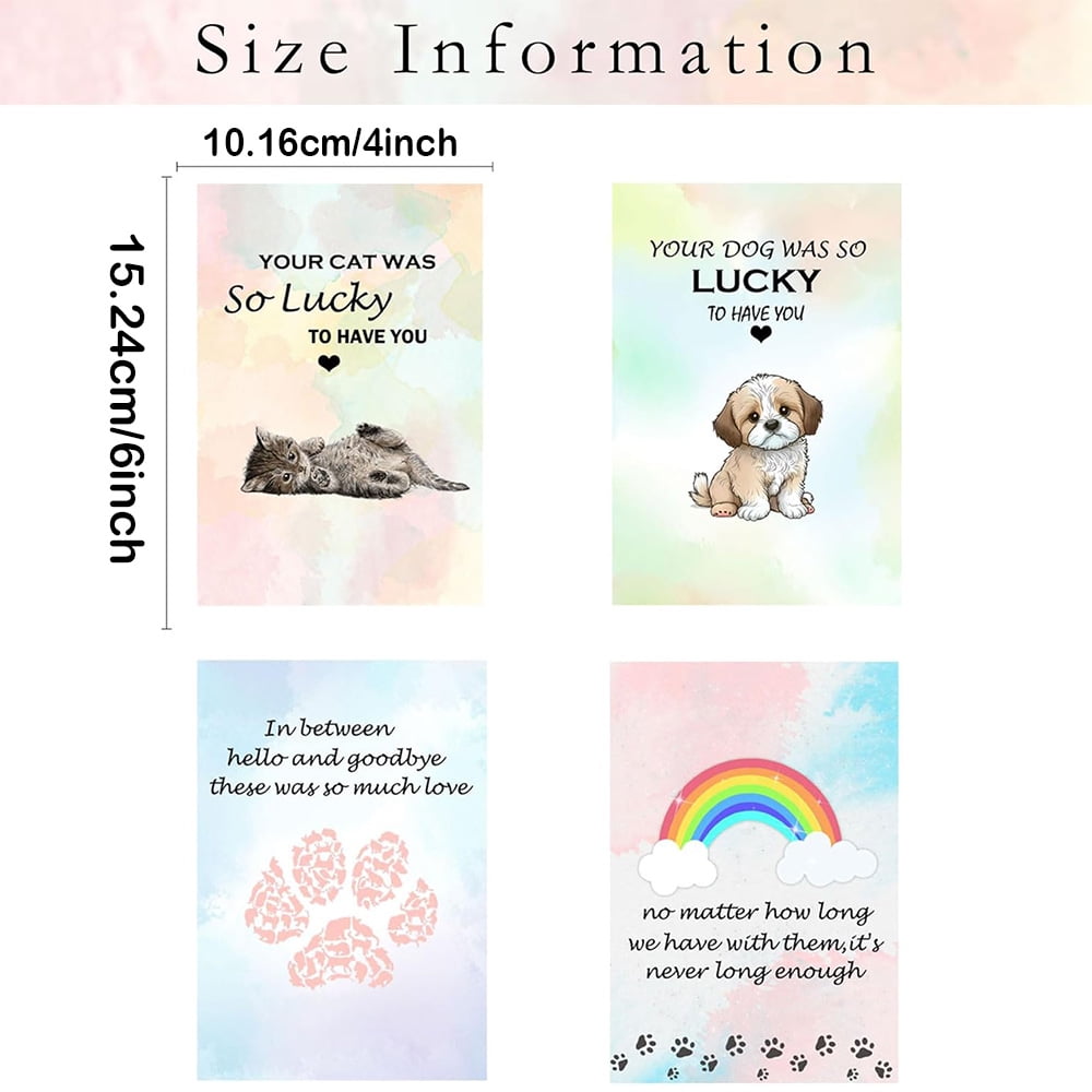 Loss of Pet Sympathy Cards 12pcs Sympathy Cards with Envelope Thoughtful Sympathy Card Dogs Cats and All Pets Grief Bereavement Greeting Cards 8x6inch - Walmart.com loss-of-pet-sympathy-cards-12pcs-sympathy-cards-with-envelope-thoughtful-sympathy-card-dogs-cats-and-all-pets-grief-bereavement-greeting-cards-8x6inch-walmart-com