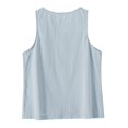thumbnail image 4 of tarylea Womens Tank Tops Sleeveless Button down Scoop Neck Crop Tops Casual Loose Summer Comfy Lightweight Shirts, 4 of 8