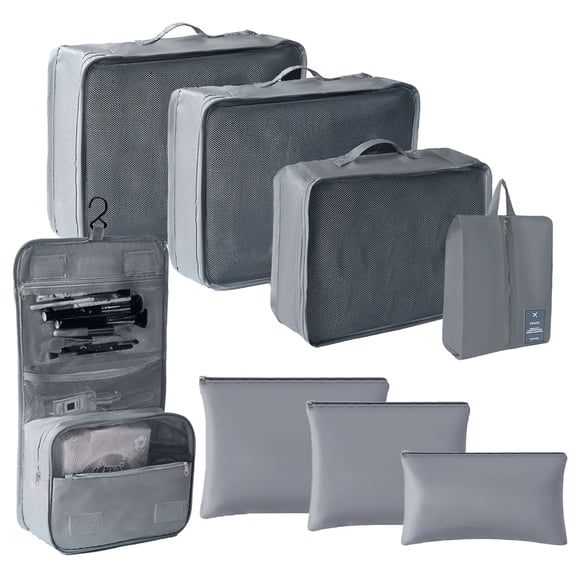 Lockways 8 Pcs Packing Cubes for Travel Luggage Organizer Set for Toiletry Clothes Shoes Suitcase Organizer Bags for Trip