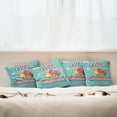 thumbnail image 7 of Ambesonne Ice Cream Throw Pillow Cover 4 Pack, Words Toppings, 18", Seafoam Pink Pale Yellow, 7 of 7