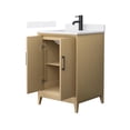 thumbnail image 2 of Janna 24" White Oak Single Vanity & White Cultured Marble Top & Black Trim, 2 of 5