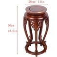 thumbnail image 2 of Display Stand Pedestal Wooden Vase Base, Display Stand Flower Shelf Elm Flower Shelf Floor-standing Living Room Shelf Chinese Antique Shelf Home Indoor Wooden Vase Base Bonsai Pedestal (Color : Brass, 2 of 7
