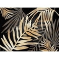 thumbnail image 2 of Urban Epiphany 18x15 Gold Ornate Wood Framed with Double Matting Museum Art Print Titled - Glam Leaves Black Gold 3, 2 of 4