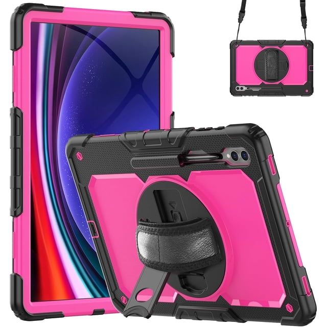 Samsung Galaxy Tab S10 Ultra/S9 Ultra/S8 Ultra Funda con Protección contra Golpes (RosePC)
