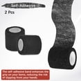 thumbnail image 4 of Uxcell 2 Rollos de Cinta Envoltura Autoadhesiva 2IN x 14.76FT, Impermeable No Reflectante para Escalada al Aire Libre, Negro, 4 of 7