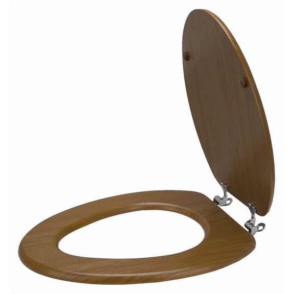 Mintcraft T-19WO-3L-C Natural Oak Round Wood 19 in Toilet Seat