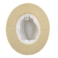 thumbnail image 3 of Men Summer Outdoor Straw Braided Wide Brim Western Style Beach Sunhat Cowboy Hat Light Beige, 3 of 3