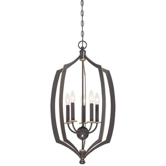 5 Light Pendant in Transitional Style 30 inches Tall By 17 inches Wide Bailey Street Home 57-Bel-2254841