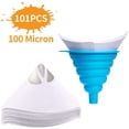 thumbnail image 2 of 100 Paint Strainers Car Nylon Conical Paper For Car Paint Paint Strainer Paint Filter Painting Accessories For Water Transfer Printing,Disposable Paint Filter With Foldable Silicone Funnel, 2 of 4