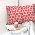 thumbnail image 4 of Naloa Strawberry And Flowers Pillow Covers, Throw Pillow Case Cushion Covers,Cushion for Bedroom,Couch,Home-16"x24", 4 of 6