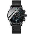 thumbnail image 6 of Belushi New Chronograph Luminous Fashion Waterproof Es Steel Belt Quartz Watch Men's Watch, 6 of 6