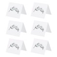 thumbnail image 1 of Uxcell Reserved Table Signs, Seating Name Cards Leaves Tables Tent Blank Card for Wedding, White 50 Pack, 1 of 7