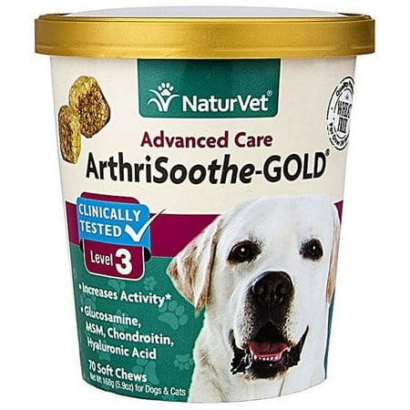 UPC: 0797801037259 | NaturVet ArthriSoothe-GOLD Level 3 Advaned Joint Care for Dogs & Cats 70 Soft Chews